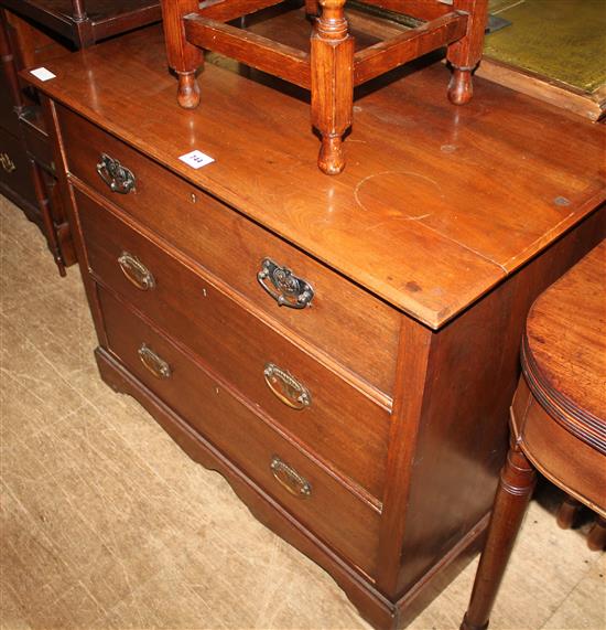 Edwardian low chest of drawers(-)